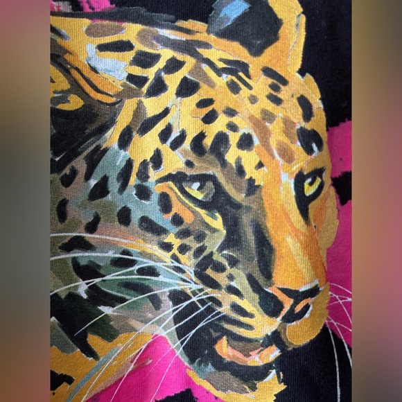 Roberto Cavalli Cotton Tiger Print Black Tee T-Shirt Large - Picture 4 of 8